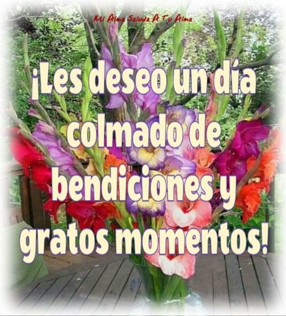 ¡Les deseo un día colmado de bendiciones y gratos momentos!