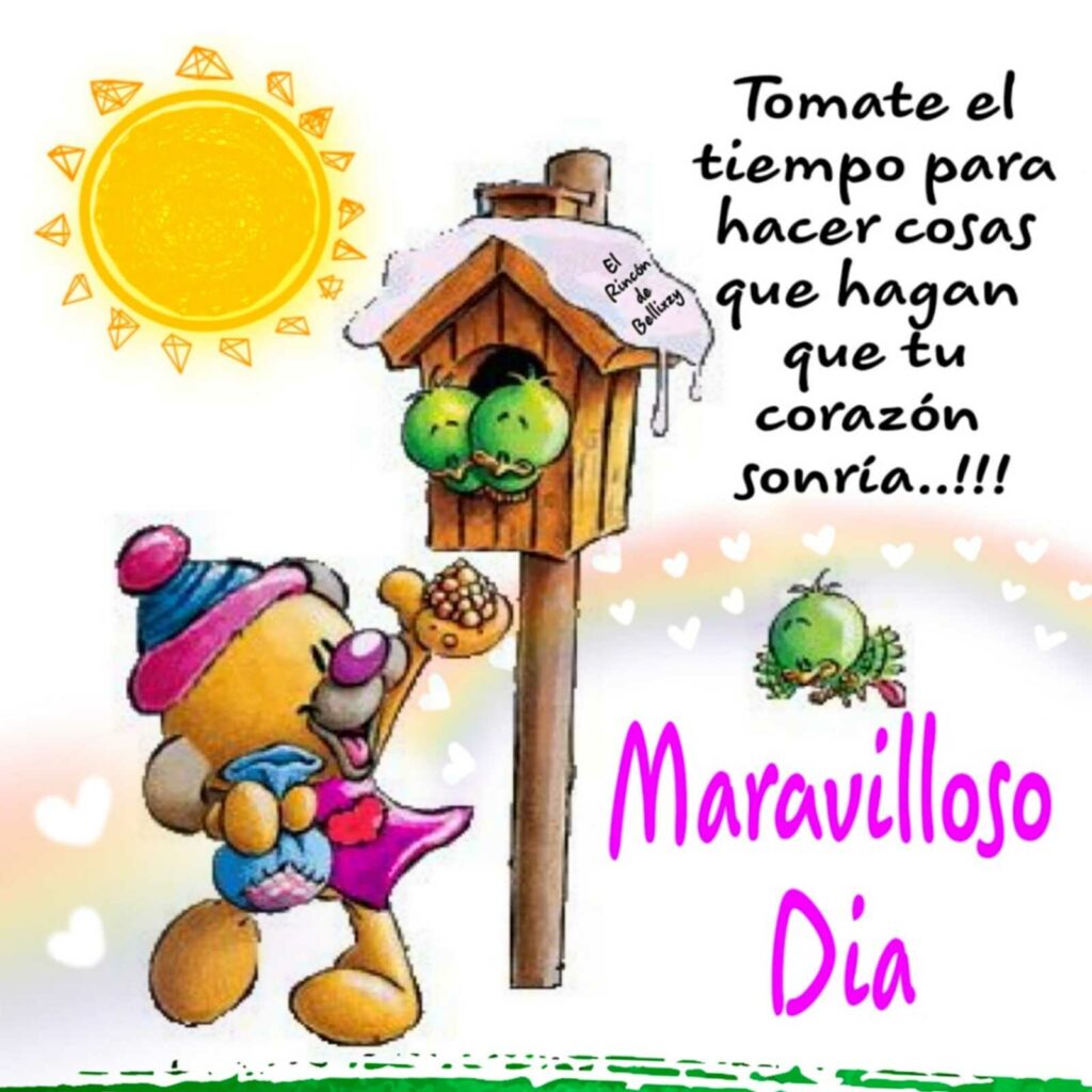 Tomate el tiempo para hacer cosas que hagan que tu corazón sonría...!!! Maravilloso Día