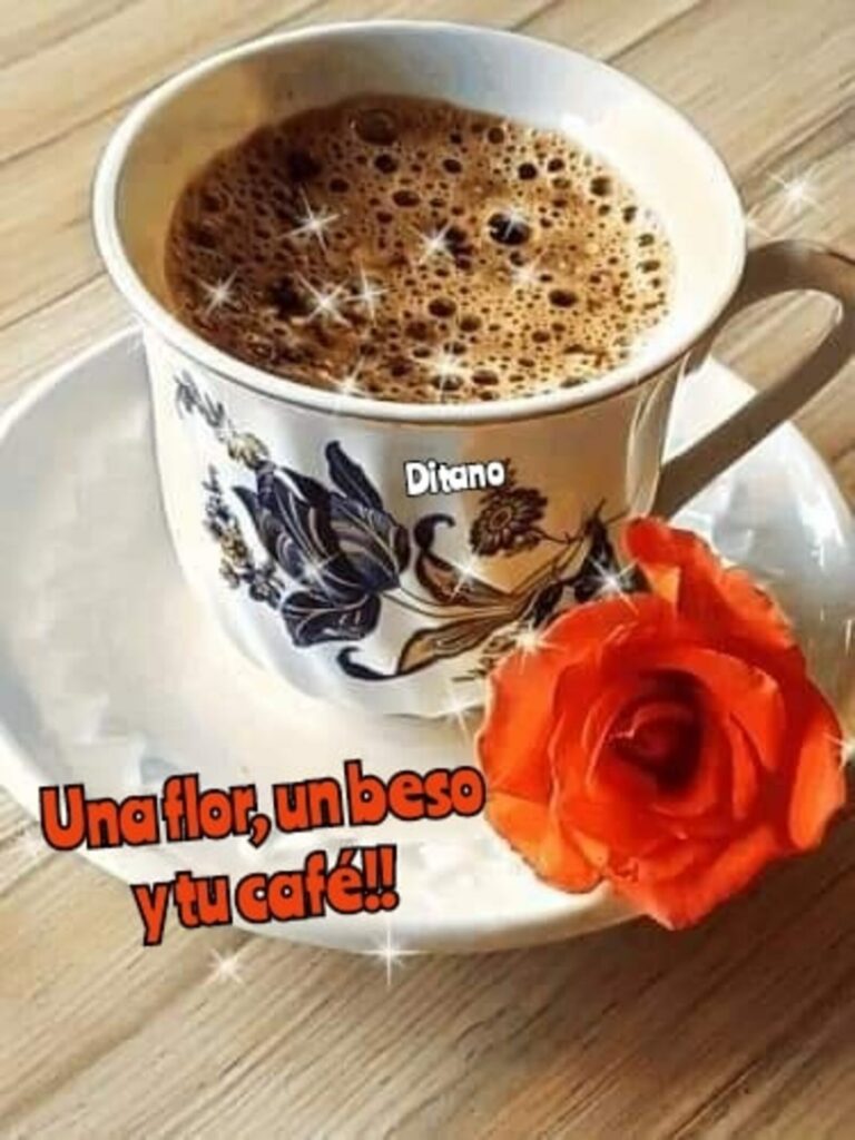 Una flor, un beso y tu café!!