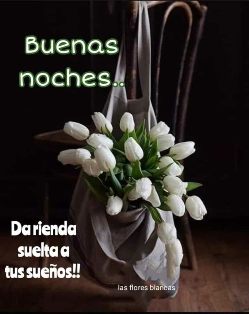 Buenas noches. Da rienda suelta a tus sueños!! (Las flores blancas)