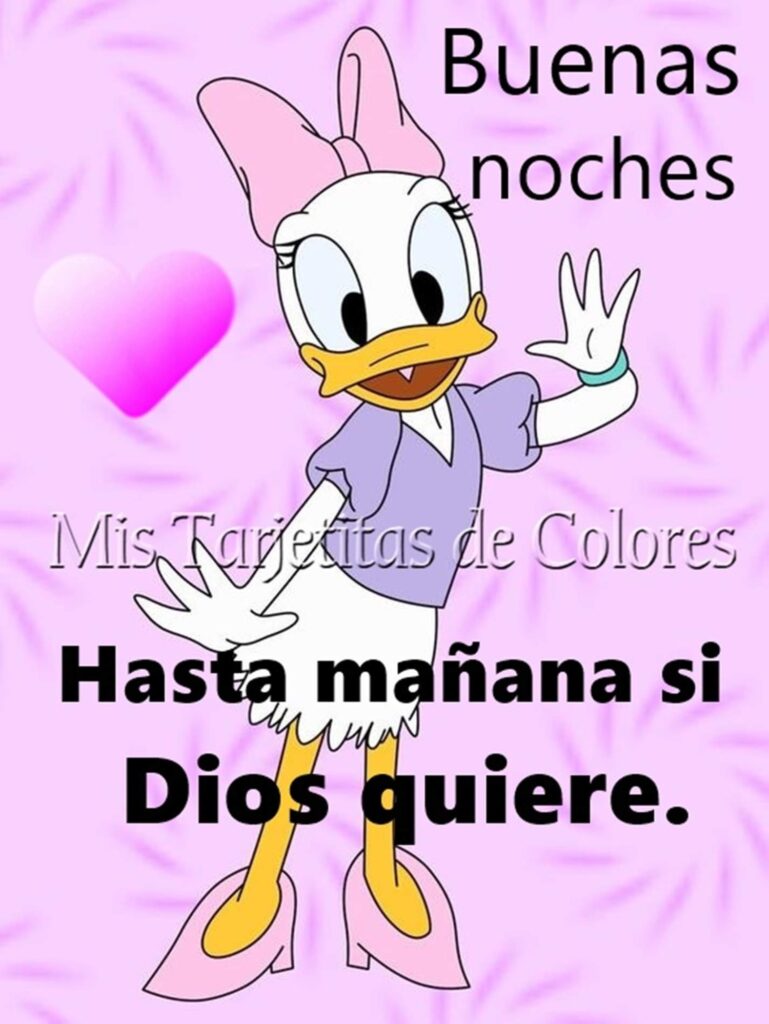 Buenas Noches. Hasta Mañana si Dios quiere.