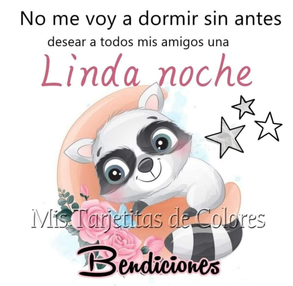 No me voy a dormir sin antes desear a todos mis amigos una Linda Noche. Bendiciones. (Mis tarjetitas de colores)