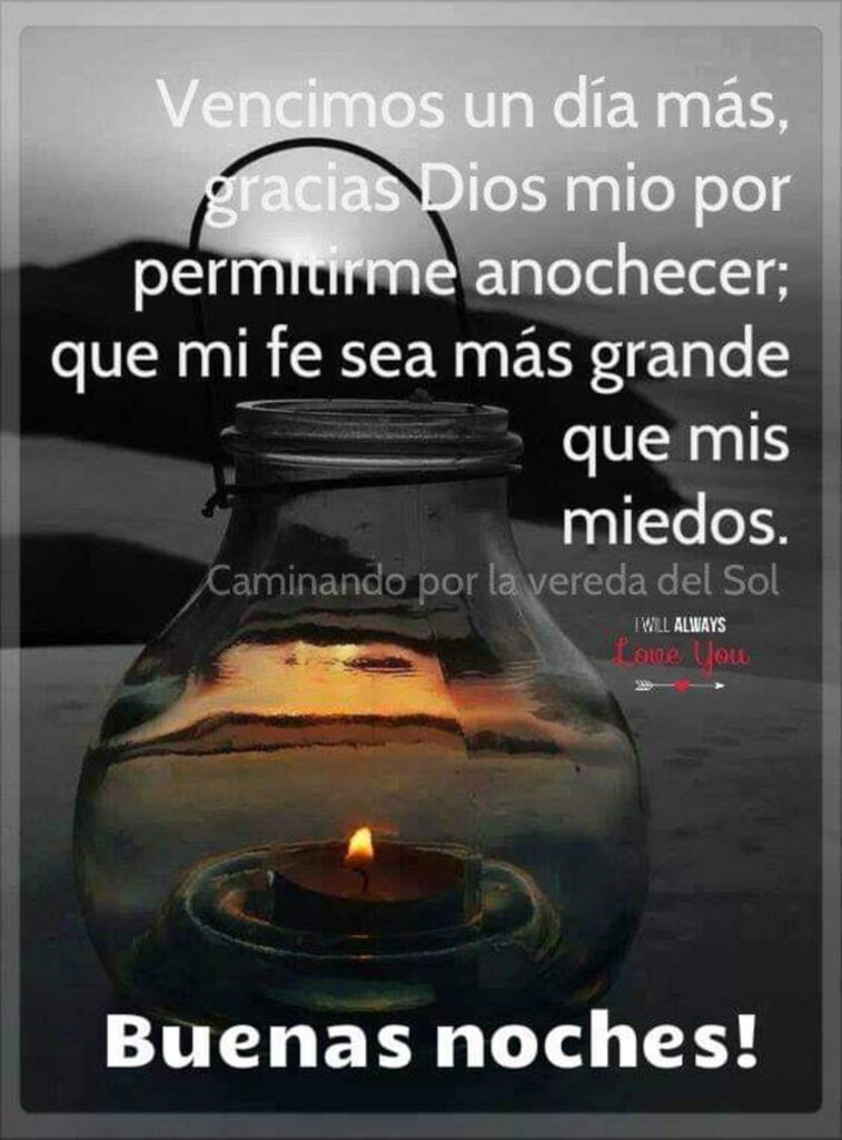 Vencimos un día más, gracias Dios mio por permitirme anochecer; que mi fe sea más grande que mis miedos. Buenas noches !