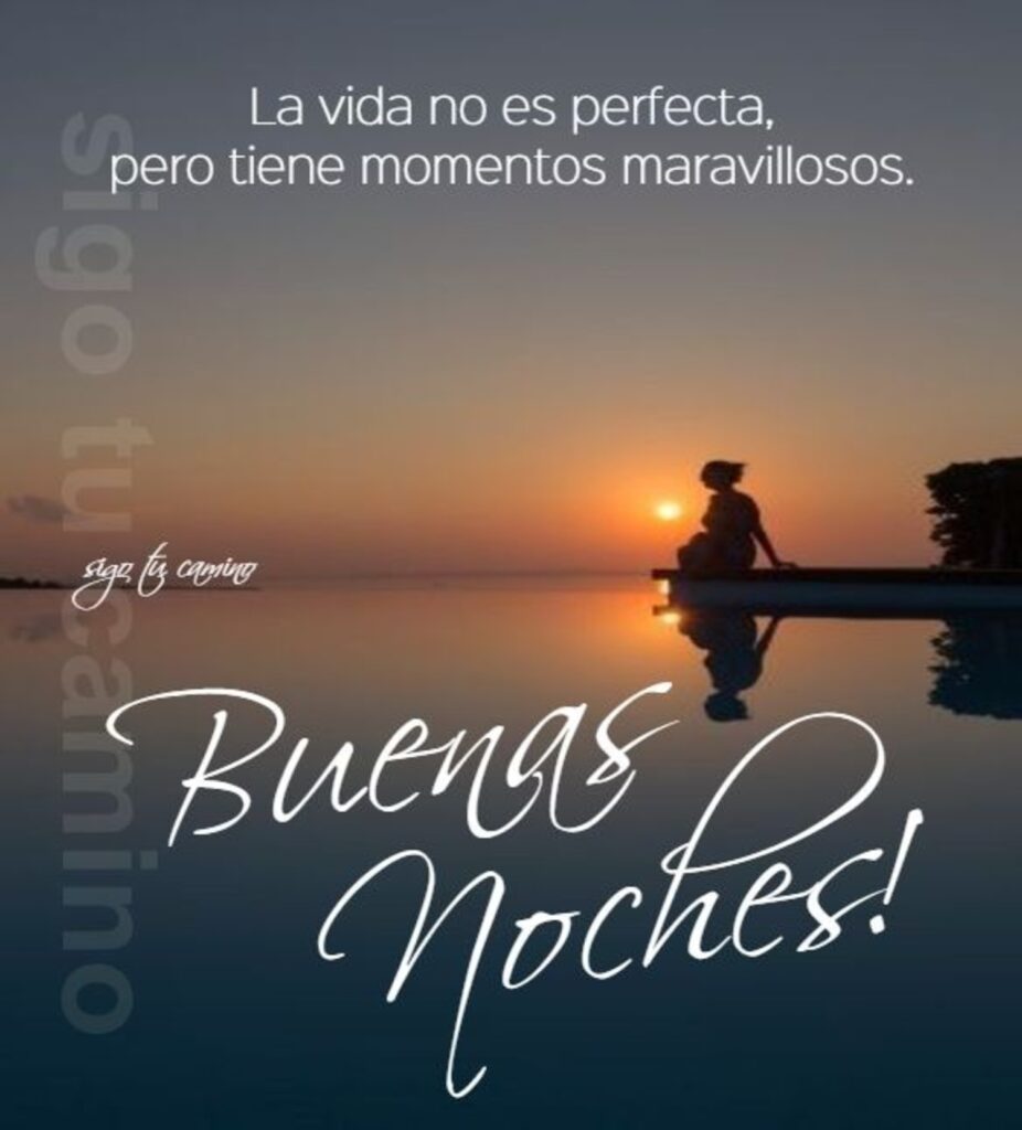 La vida no es perfecta, pero tiene momentos maravillosos. Buenas Noches!