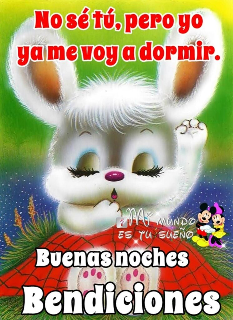 No sé tú, pero yo ya me voy a dormir, Buenas noches bendiciones