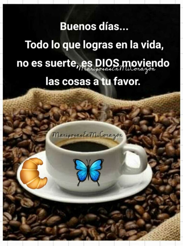 Buenos Días... Todo lo que logras en la vida, no es suerte, es Dios moviendo las cosas a tu favor.