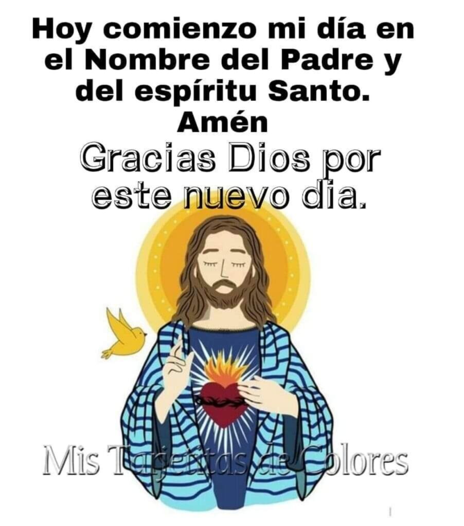 Hoy comienzo mi día en el nombre del Padre y del Espíritu Santo. Amén (Mis tarjetitas de colores)