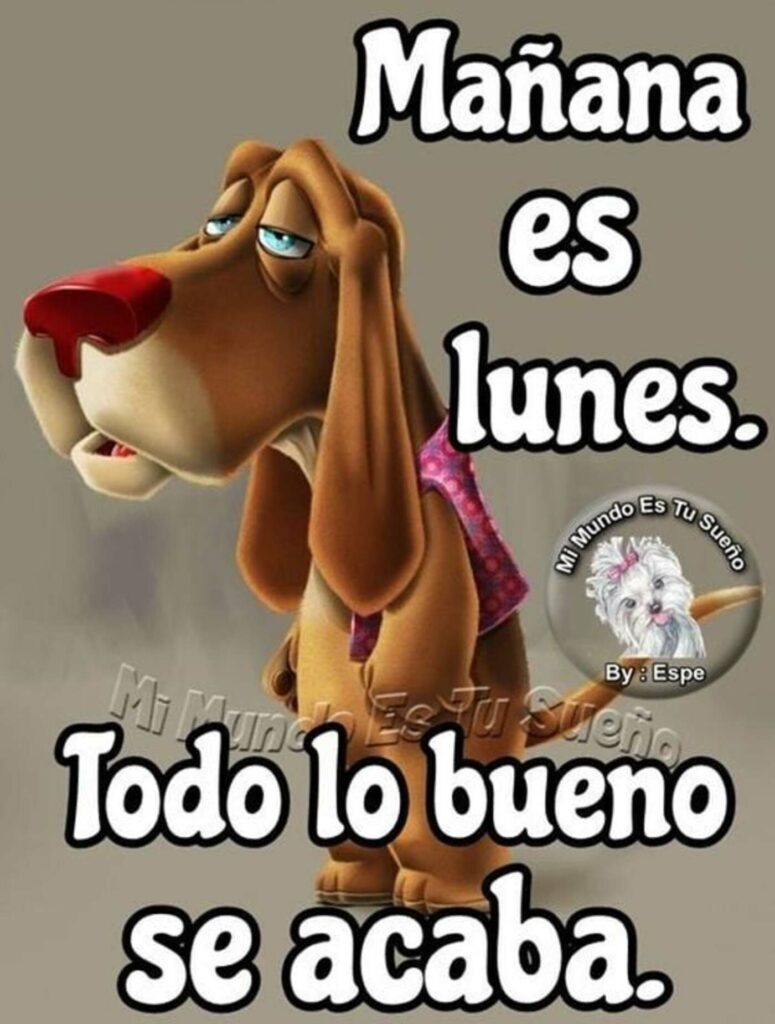 Mañana es lunes. Todo lo bueno se acaba.