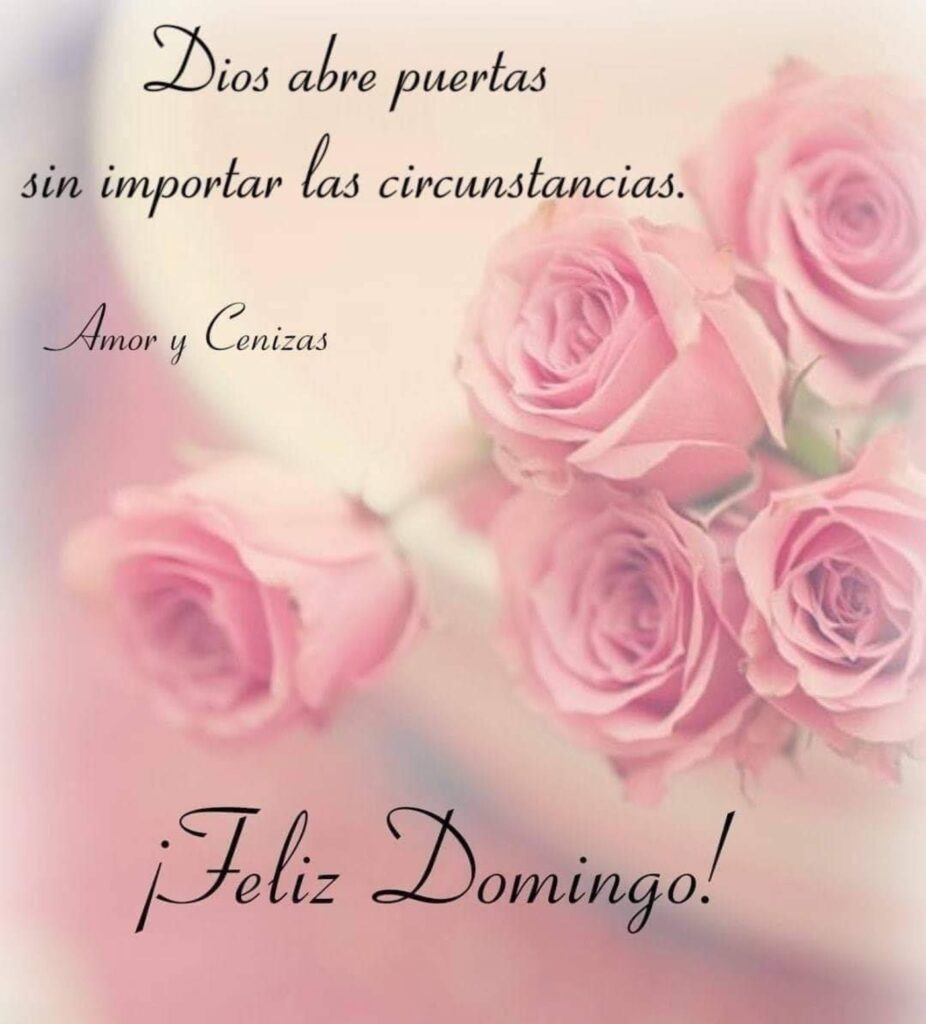 ¡Feliz Domingo! Dios abre puertas sin importar las circumstancias. - Amor y Cenizas