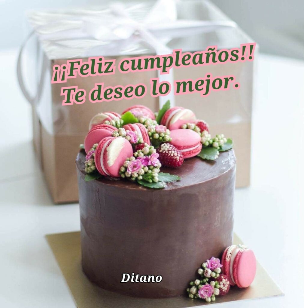 Feliz cumpleaños imágenes con un pastel