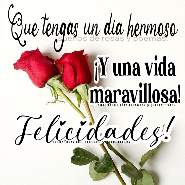 Que tengas un día hermoso y una vida maravillosa. ¡Felicidades!