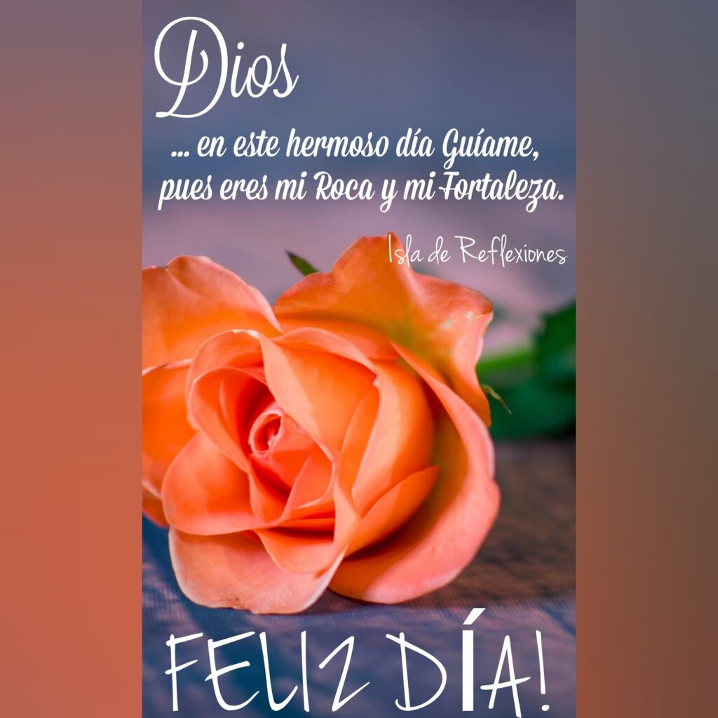 Dios... en este hermoso día guíame, pues eres mi roca y mi fortaleza. FELIZ DÍA!