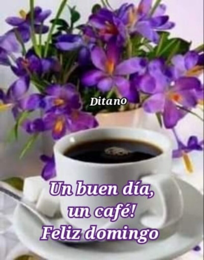 Un buen día, un café! Feliz domingo