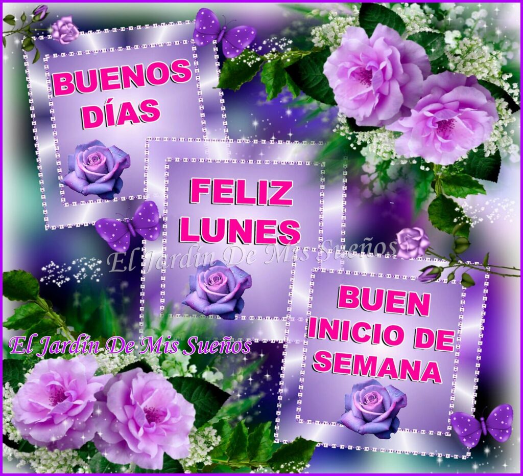 Buenos Días, feliz lunes, buen inicio de semana