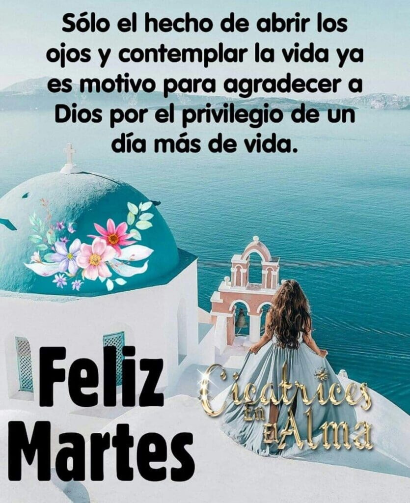 Solo el hecho de abrir los ojos y contemplar la vida ya es motivo para agradecer a Dios por el privilegio de un día más de vida. Feliz Martes