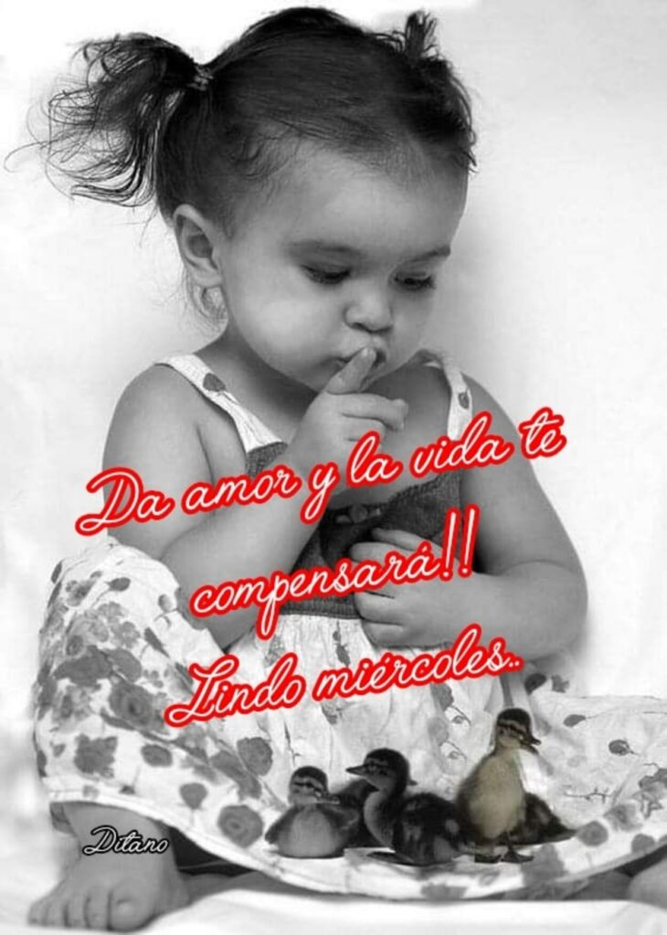 Da amor y la vida te compensará!! Lindo miércoles...