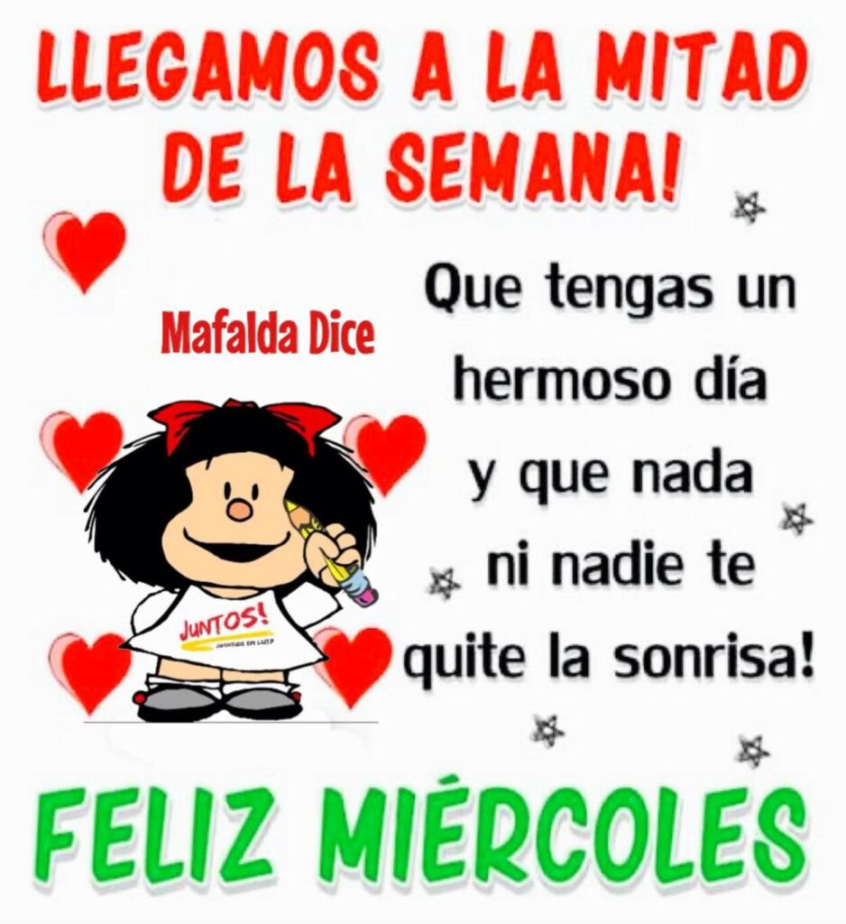 LLEGAMOS A LA MITAD DE LA SEMANA! Que tengas un hermoso día y nada ni nadie te quite la sonrisa! FELIZ MIÉRCOLES