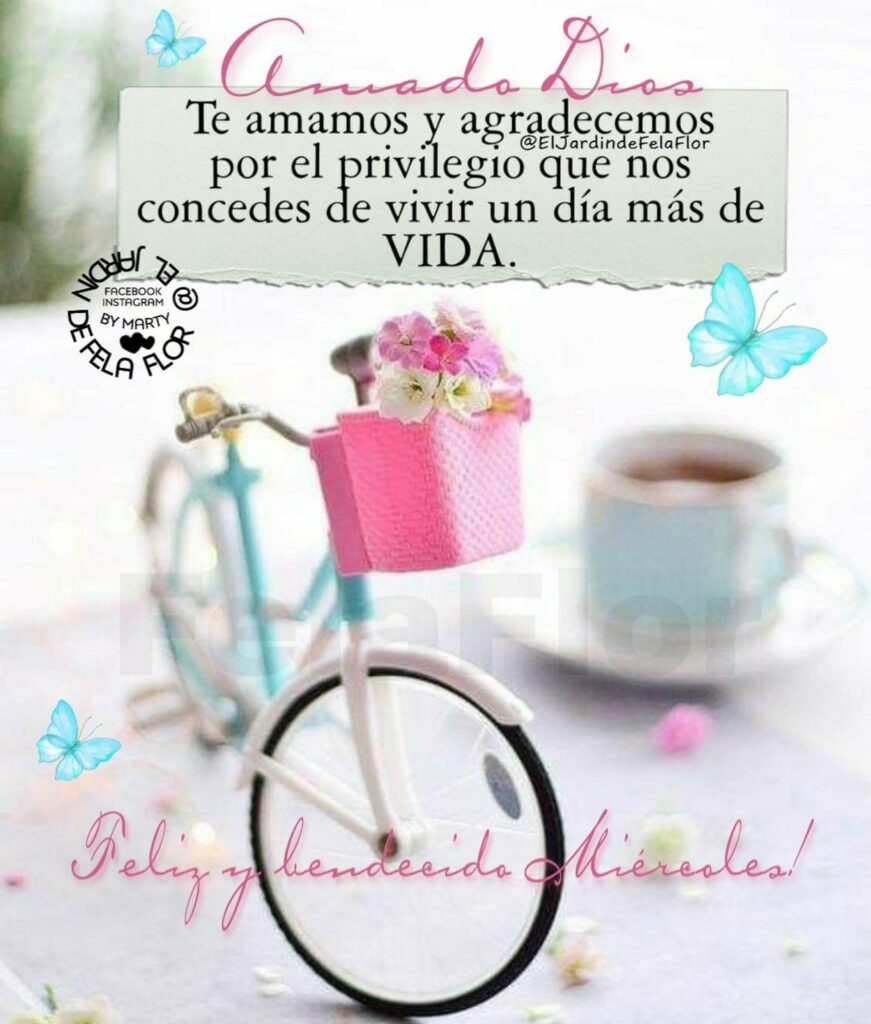 Te amamos y agradecemos por el privilegio que nos concedes de vivir un día más de VIDA. Feliz y bendecido Miércoles!