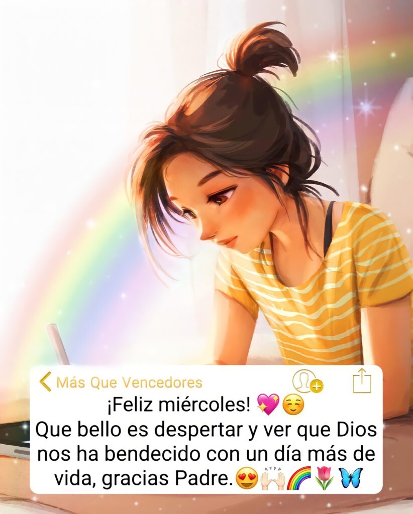 ¡Feliz miércoles! Que bello es despertar y ver que Dios nos ha bendecido con un día más de vida, gracias Padre