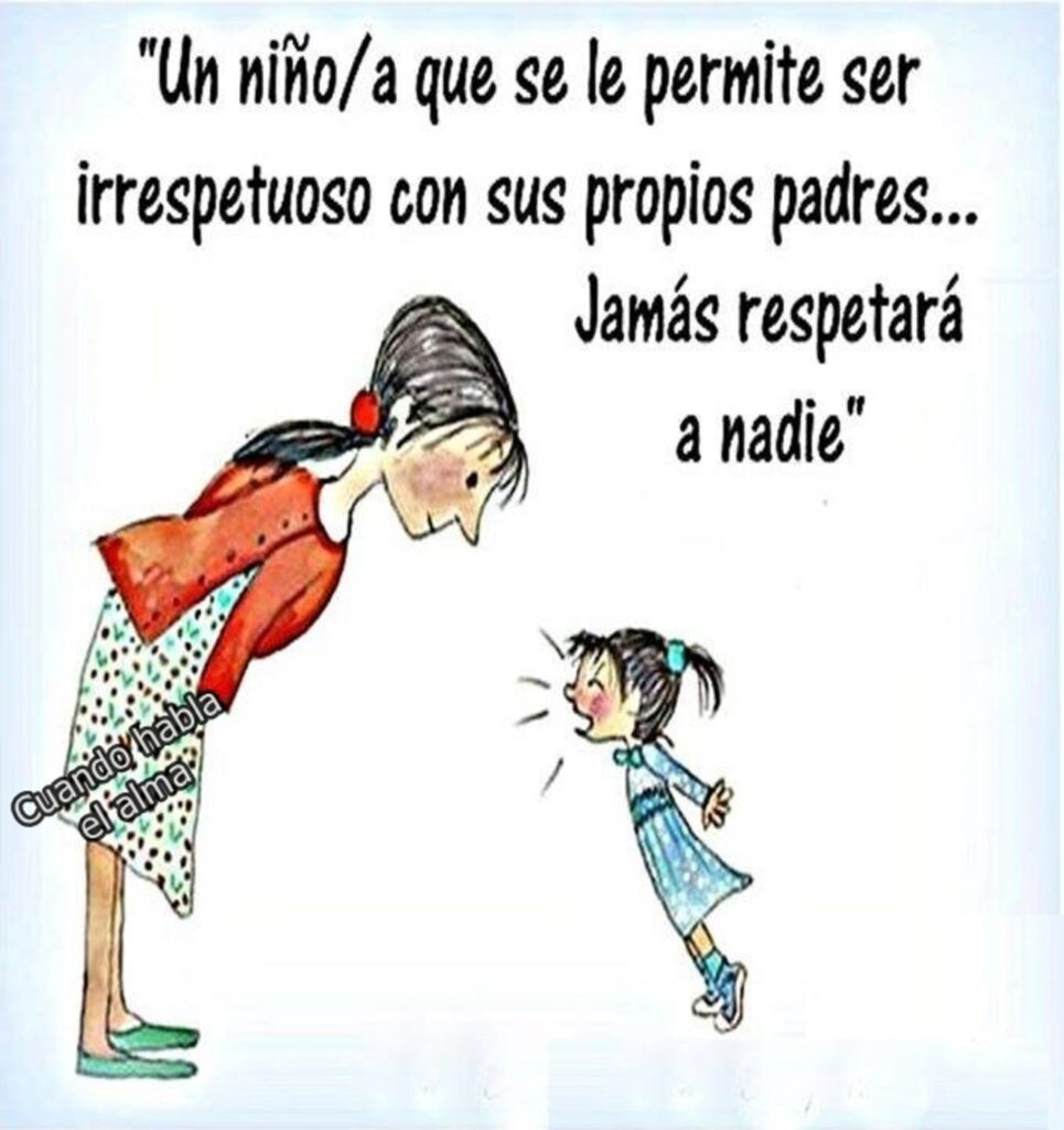 Un niño-a que se le permite ser irrespetuoso con sus propios padres... Jamás respererá a nadie.