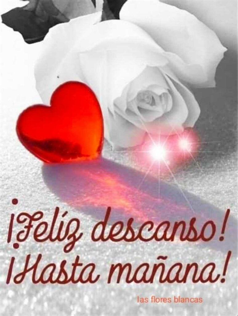 ¡Feliz descanso! ¡Hasta mañana amor!