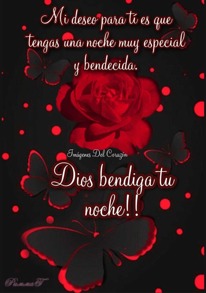 Mi deseo para ti es que tengas una noche muy especial y dendecida. Dios bendiga tu noche!!