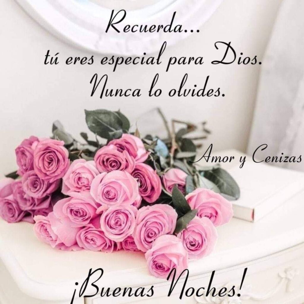 Recuerda... tú eres especial para Dios. Nunca lo olvides. ¡Buenas Noches!