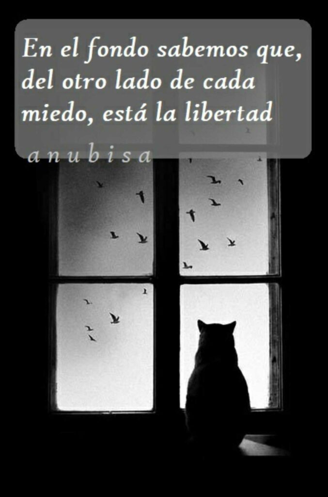 En el fondo sabemos que, del otro lado de cada miedo, está la libertad. - Anubisa