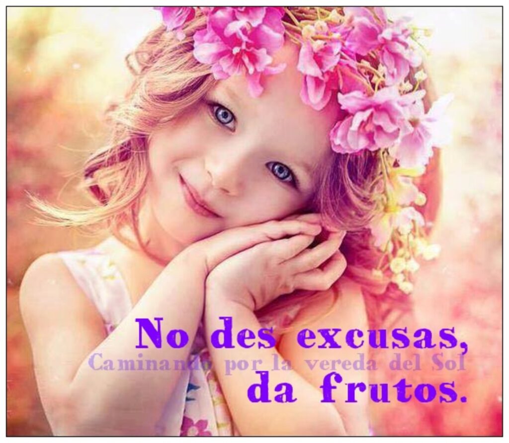 No des excusas, da frutos.