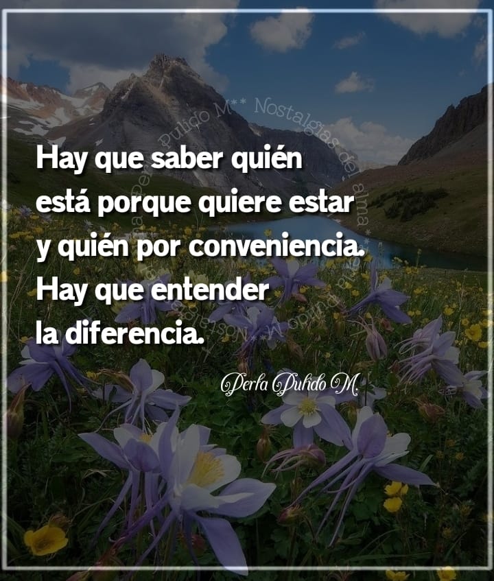 Hay que saber quién está porque quiere estar y quién por conveniencia. Hay que entender la diferencia.