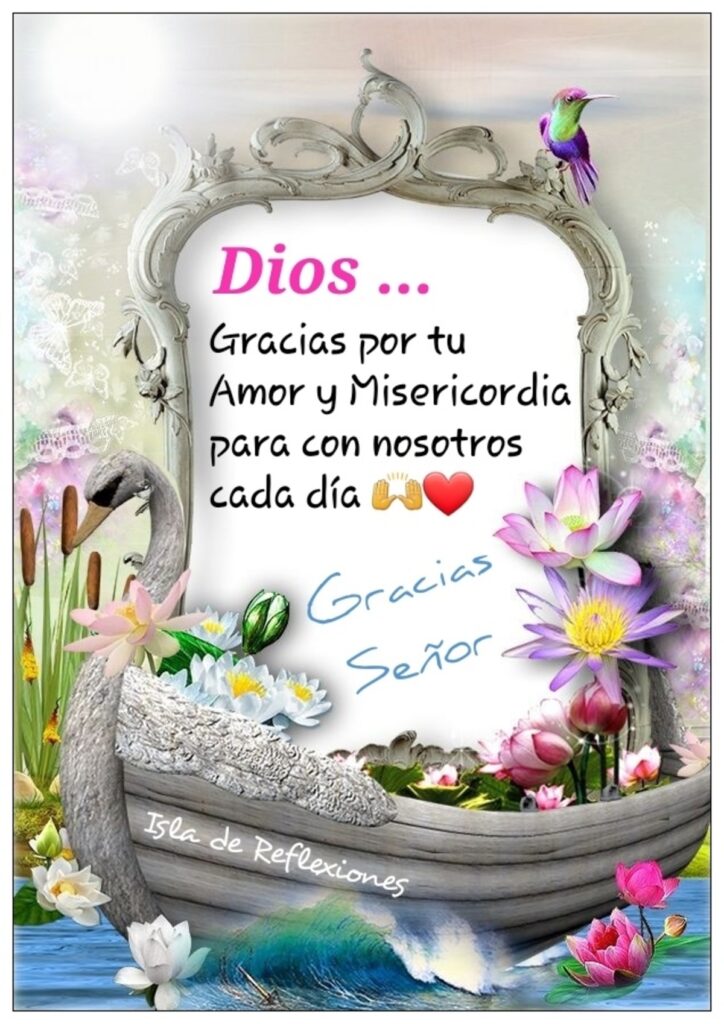 Dios... Gracias por tu Amor y Misericordia para con nosotros cada día. Gracias Señor