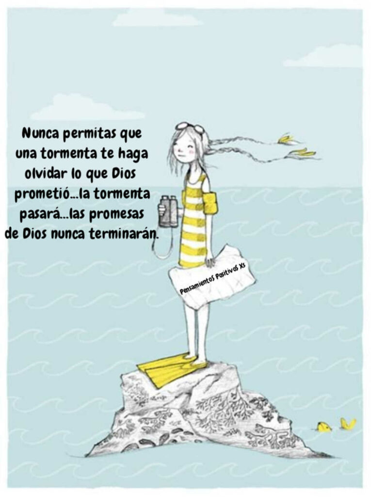 Nunca permitas que una tormenta te haga olvidar lo que Dios prometió... la tormenta pasará... las promesas de Dios nunca terminarán.