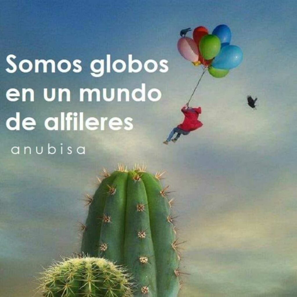 Somos globos en un mundo de alfileres. (Anubisa)