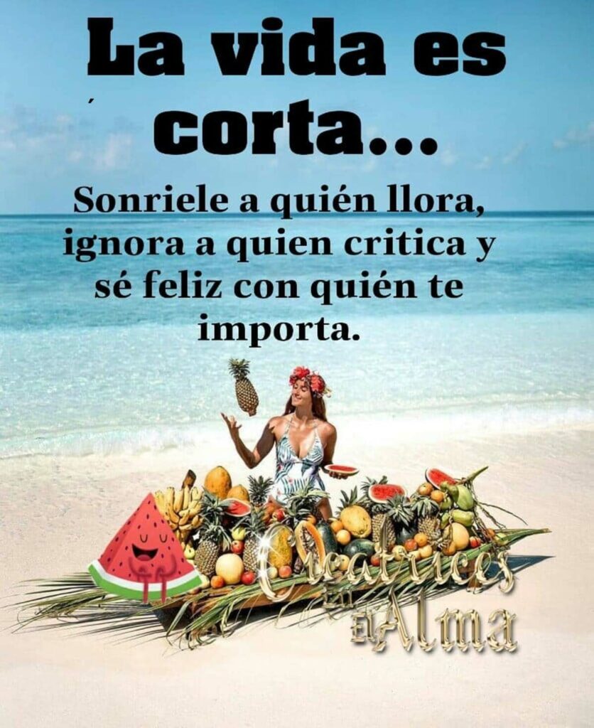 La vida es corta... Sonriele a quién llora, ignora a quien critica y sé feliz con quién te importa.