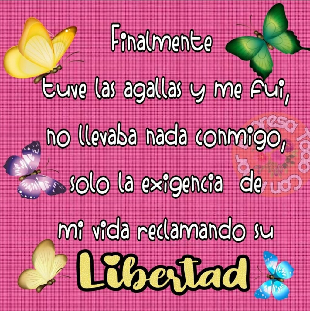 Fimalmente tuve las agallas y me fuy, no llevaba nada conmigo, solo la exigencia de mi vida reclamando su Libertad