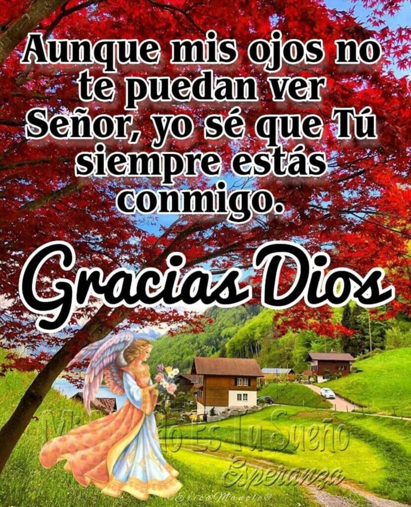 Aunque mis ojos no te puedan ver Señor, yo sé que Tú siempre estás conmigo. Gracias Dios