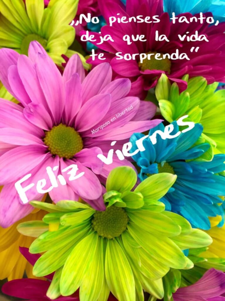 No pienses tanto, deja que la vida te sorprenda. Feliz Viernes