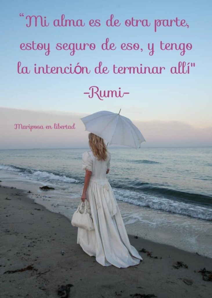 Mi alma es de otra parte, estoy seguro de eso, y tengo la intención de terminar allí. (Rumi)