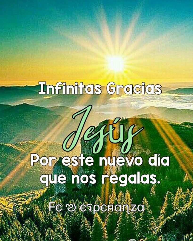 Infinitas Gracias Jesús, por este nuevo día que nos regalas.