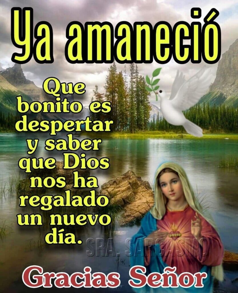 Ya amaneció. Que bonito es despertar y saber que Dios nos ha regalado un nuevo día. Gracias Señor