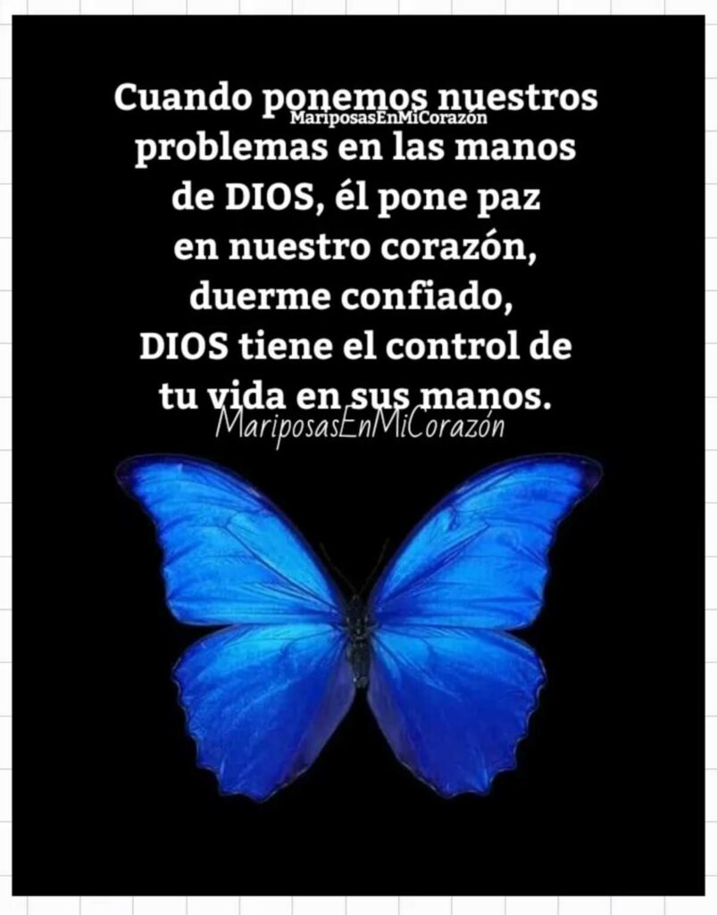 Cuando ponemos nuestros problemas en las manos de DIOS, él pone paz en nuestro corazón, duerme confiando, DIOS tiene el control de tu vida es sus manos.