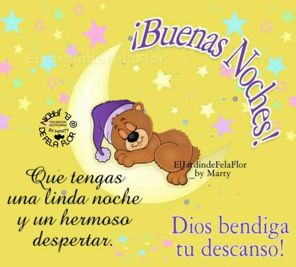 ¡Buenas Noches! Que tengas una linda noche y un hermoso despertar, Dios bendiga tu descanso!