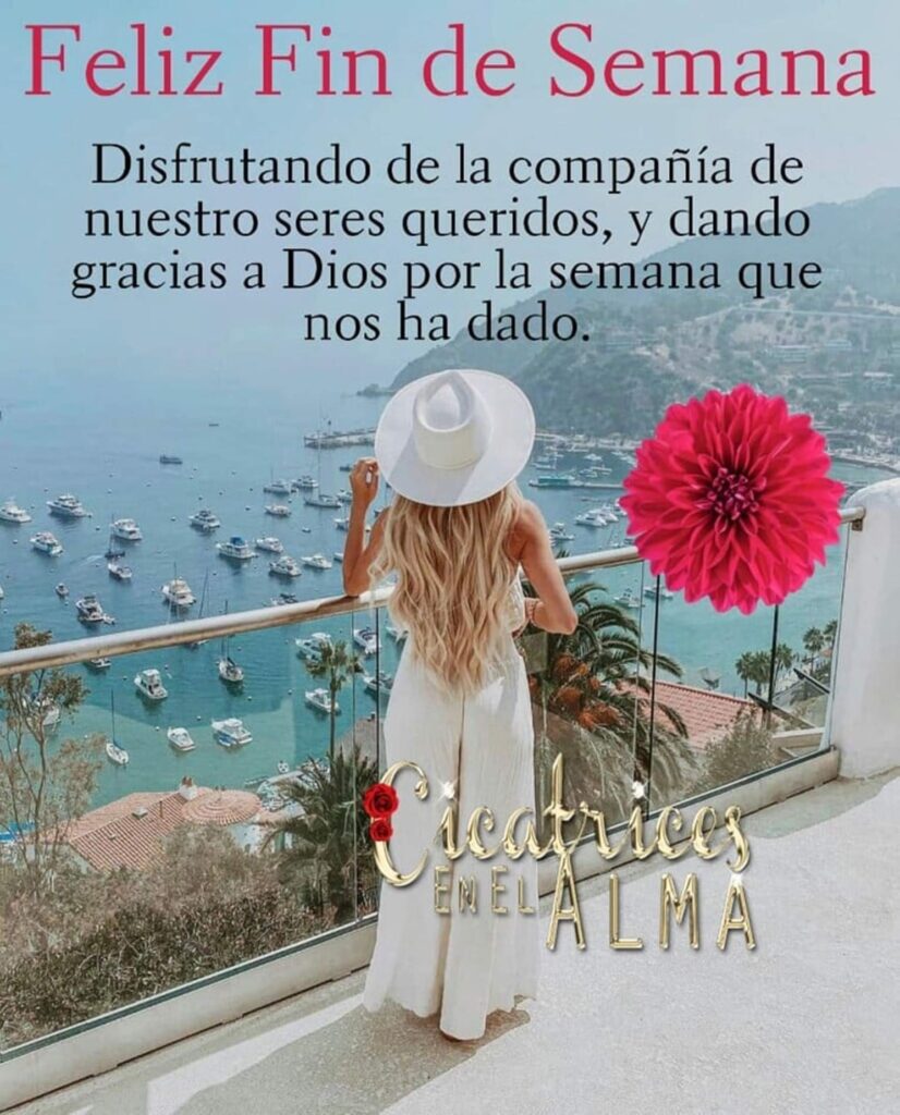 Feliz Fin de Semana. Disfrutando de la compañia de nuestro seres queridos, y dando gracias a Dios por la semana que nos ga dado.