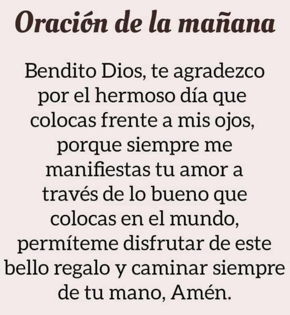 Oración de la mañana