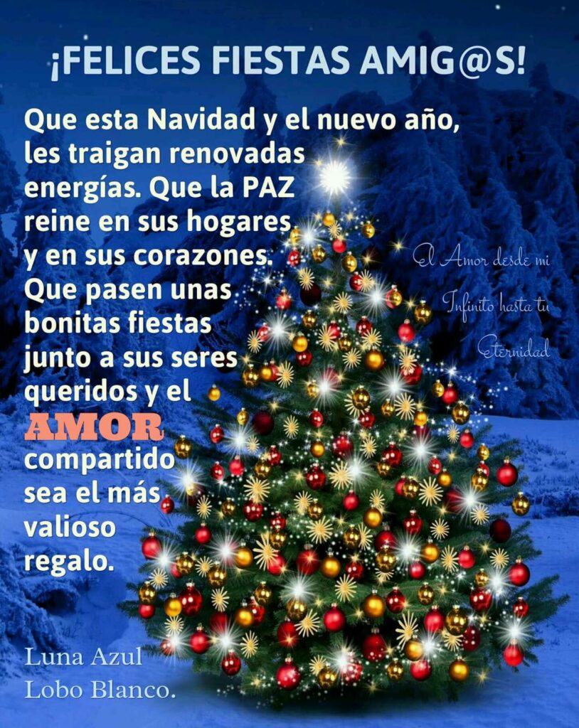 ¡FELICES FIESTAS AMIGOS! Que esta Navidad y el nuevo año, les traigan renovadas energías. Que la PAZ reine en sus hogares y en sus corazones[...]