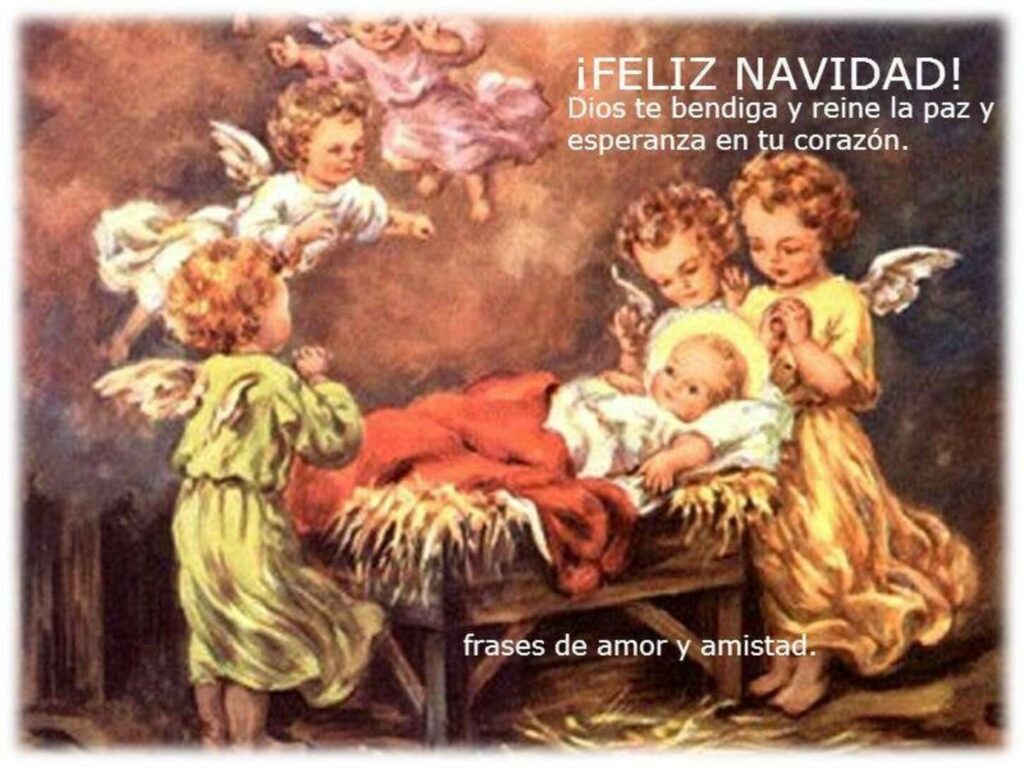 ¡Feliz Navidad! Dios te bendiga y reine la paz y esperanza en tu corazón. (Frases de amor y amistad)